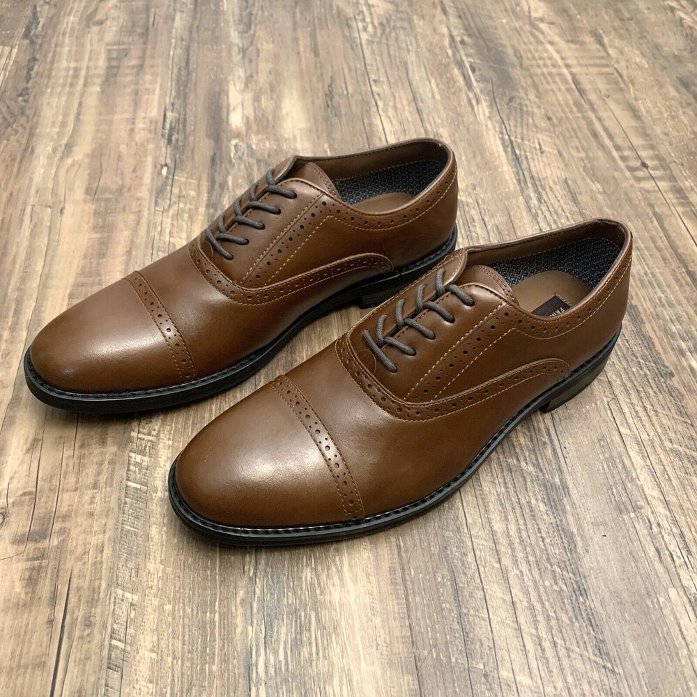 Fairlane Feawin Flex Brown Mens Oxford Shoe Size 10.5 NEW